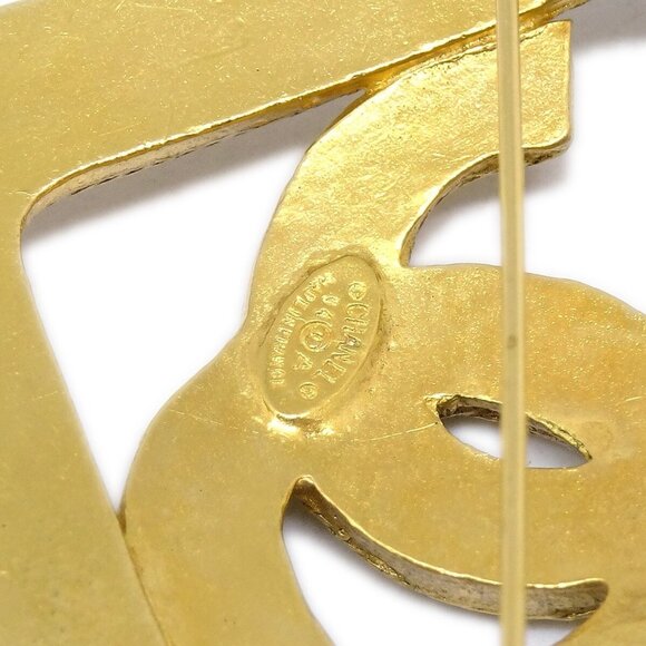 Chanel Rhombus Brooch Pin Gold 94A 142101 - Picture 4 of 4